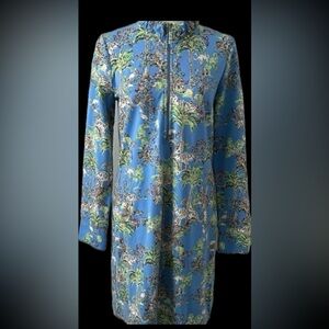 Lilly Pulitzer Skipper Ruffle Dress in Blue Thistle Tiger Queen - XXL